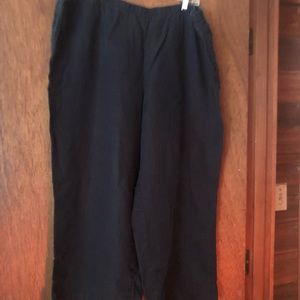 JJill black linen crop pants xl